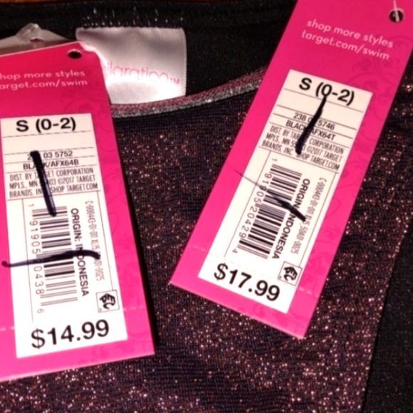 Xhilaration Brown & Pink Sparkle Bikini Size S(0-2) - Picture 4 of 4